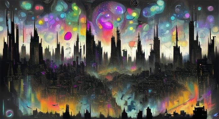 Vibrant Quantum Cosmos with Infinite Mirror Background