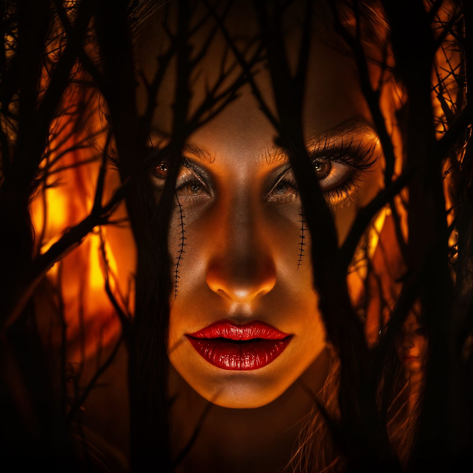 Dark Fantasy Portrait of a Mysterious Woman