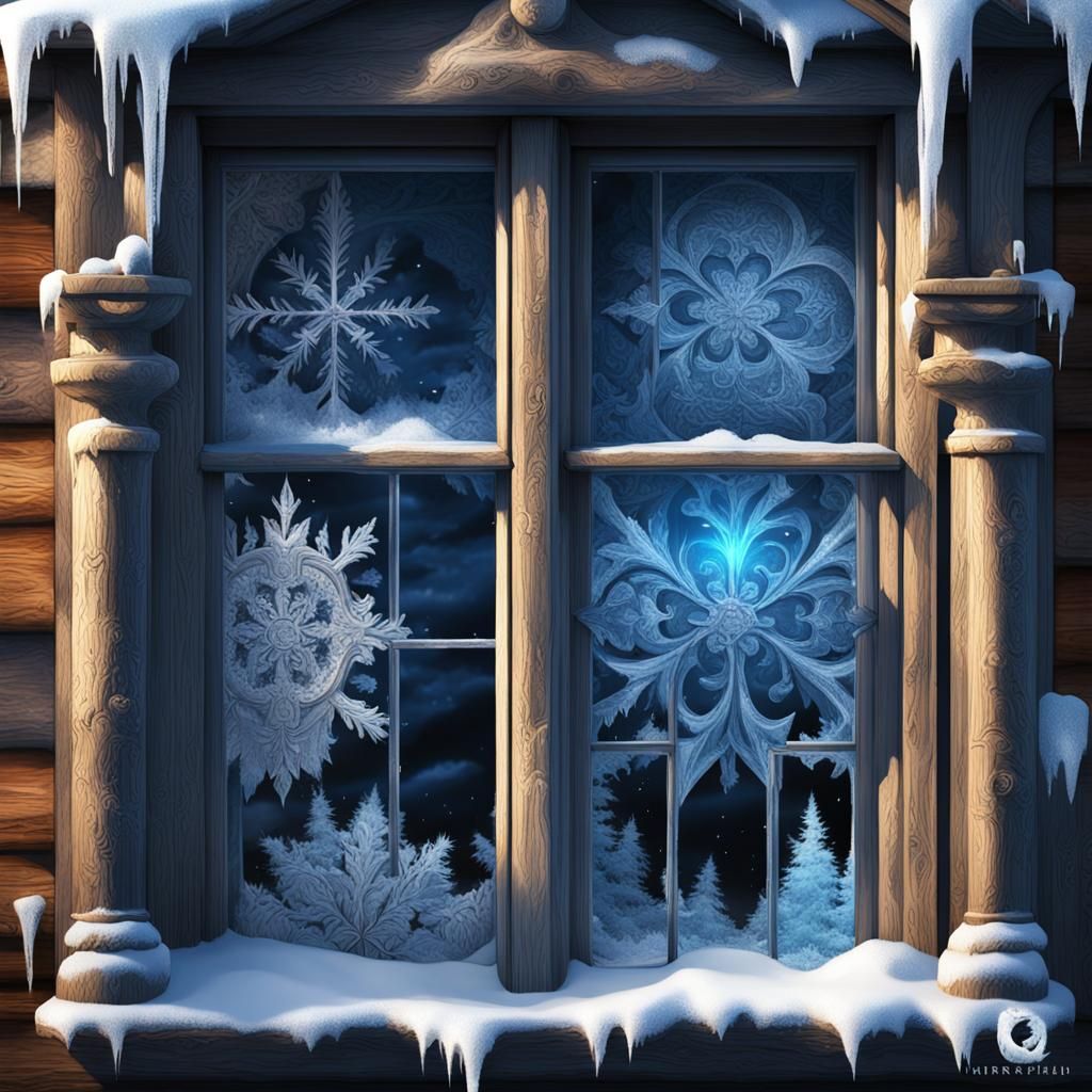 Jack Frost's Ice Art: Window Frost Patterns