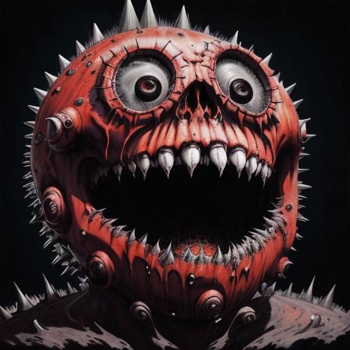 Creepy Gothic Face Drawing in Black and White