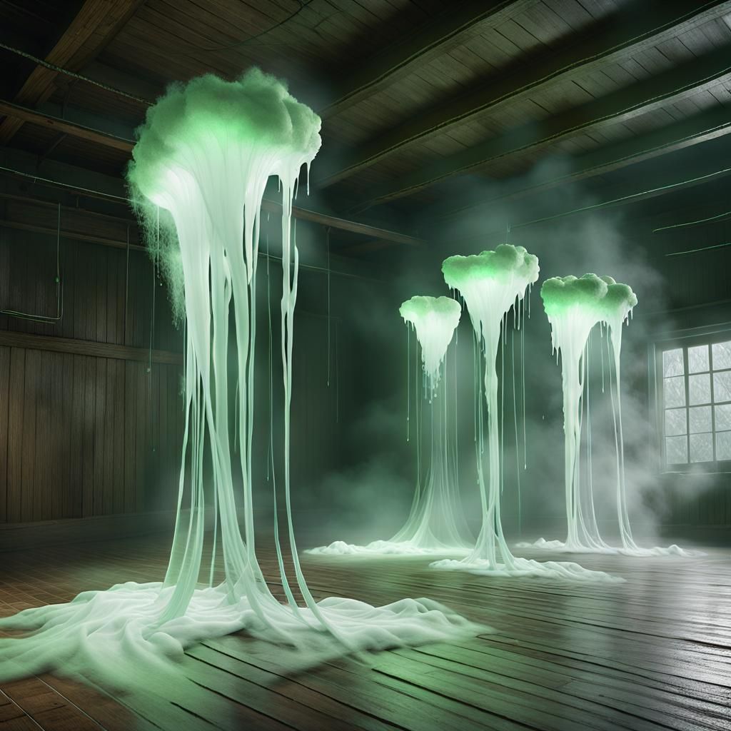 Ethereal Spectres in Derelict Factory, Digital Art