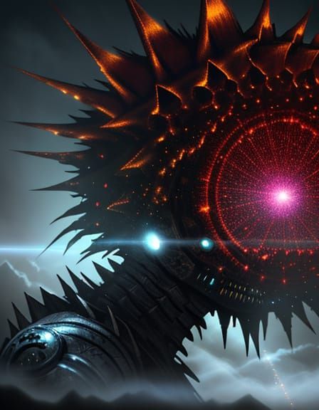 Microscopic Virus Particle with Laser Dust: Digital Matte Pa...