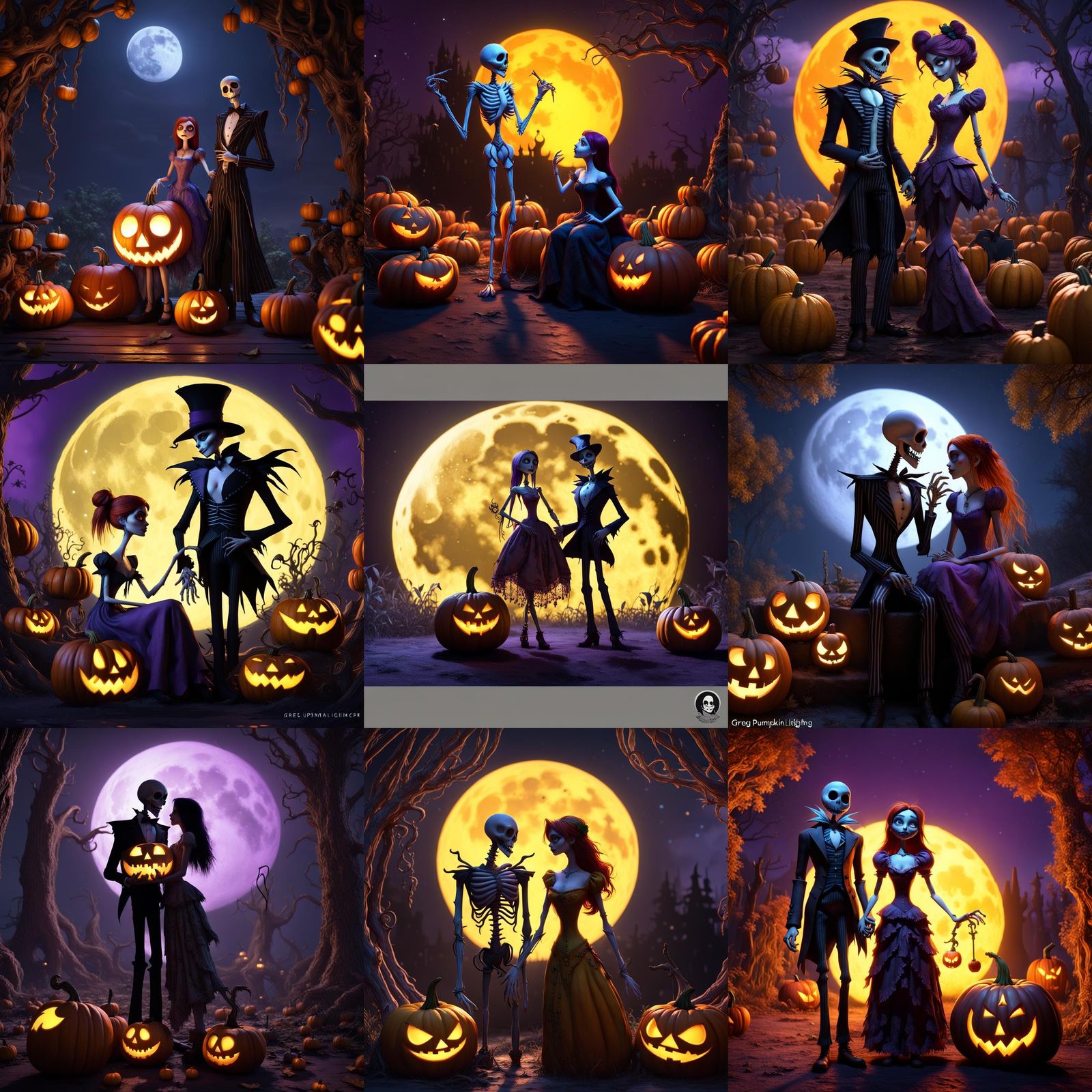 Jack and Sally's Moonlight Dance: A Dark Fantasy