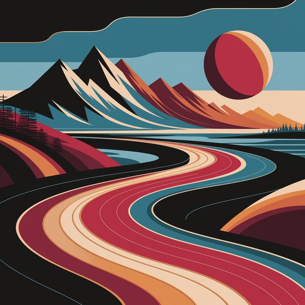 Abstract Polished Bronze Landscape Texture