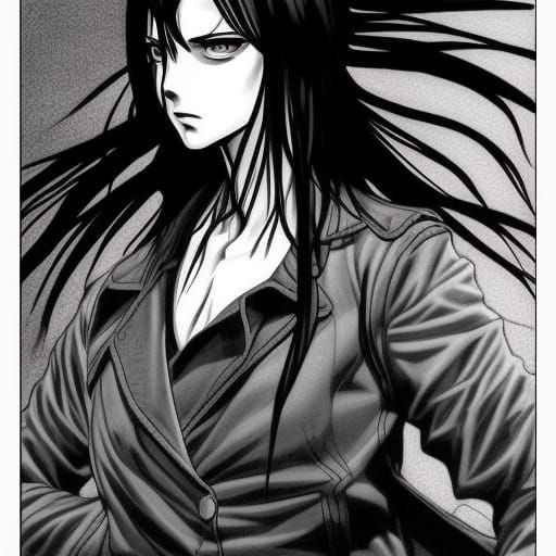 Levi Ackerman Manga Drawing with Dramatic Lighting