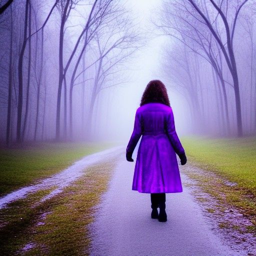 Iridescent Violet Glow in Winter Appalachia