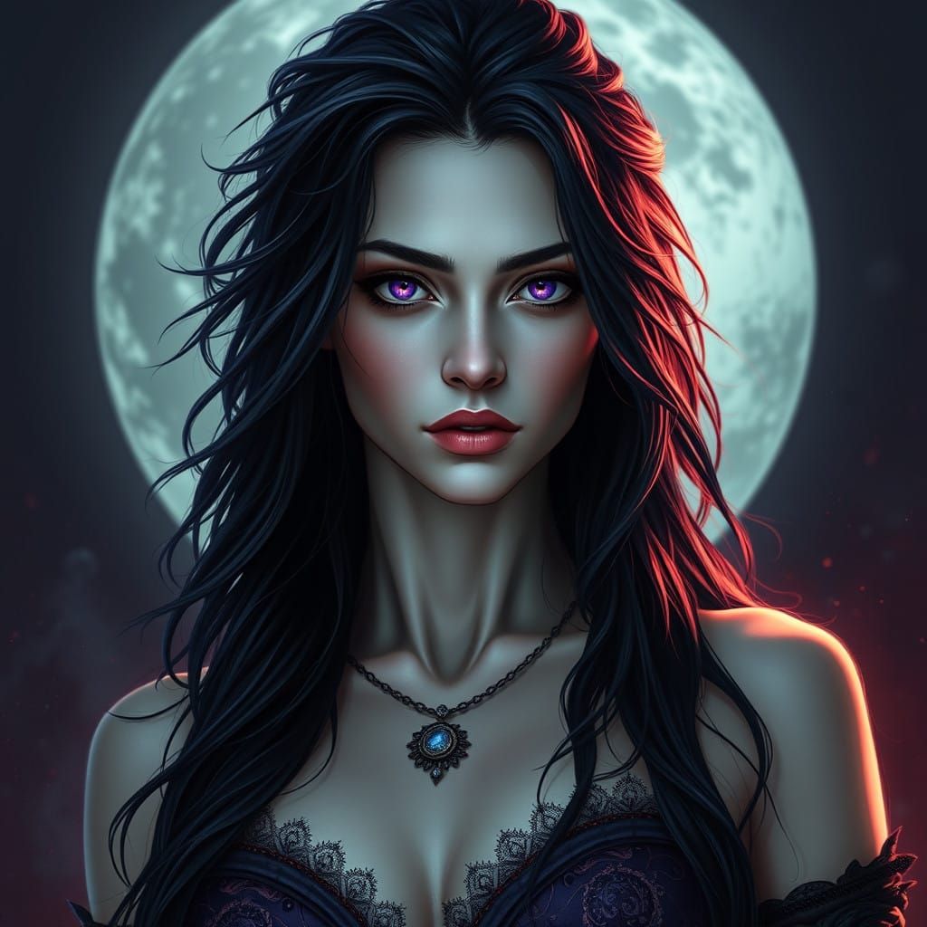 Ethereal Witch in Mysterious, Mythical Attire