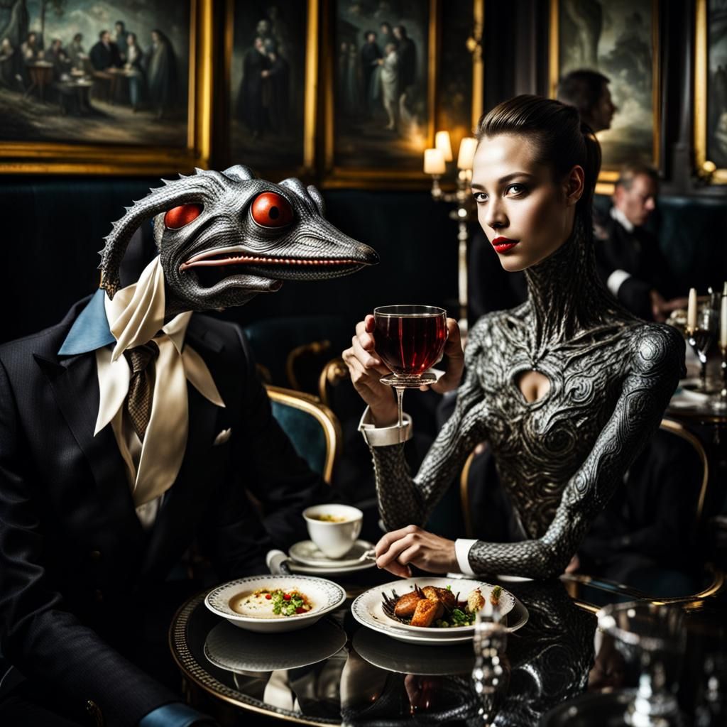 Surreal Alien Restaurant Celebration: Extraterrestrial Fine ...