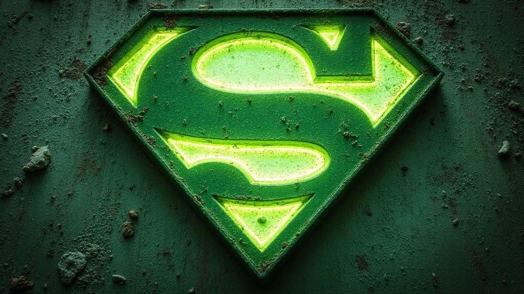 Green Art Nouveau Superman Symbol