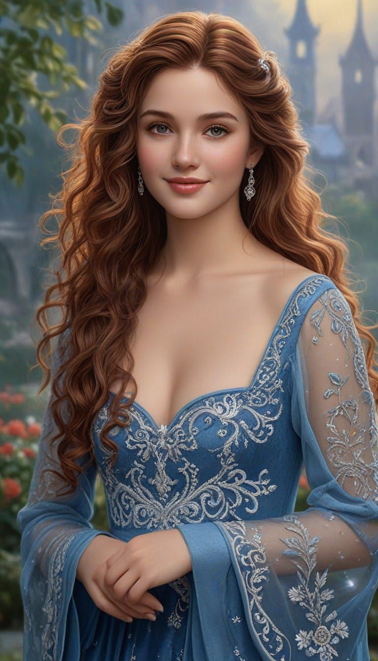 Ethereal Guinevere in Velvet Gown