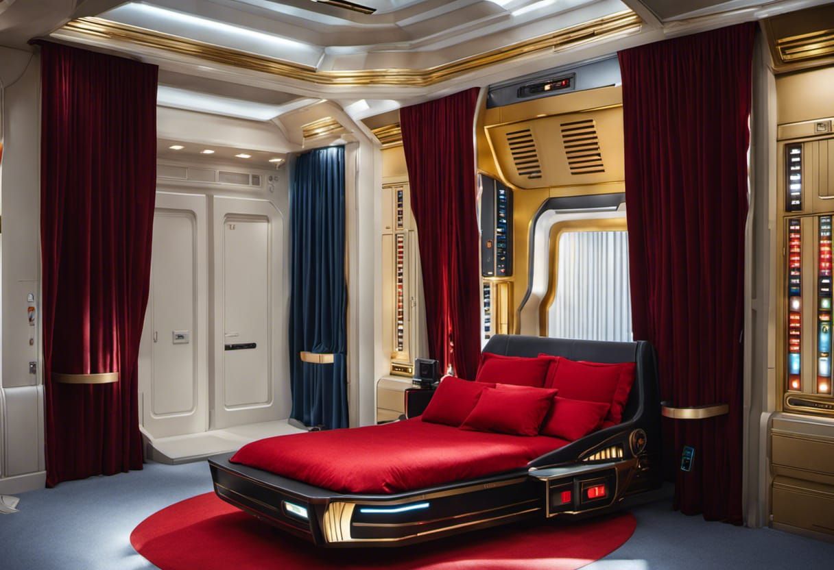 Star Trek Starfleet Bedroom with Spaceship Models