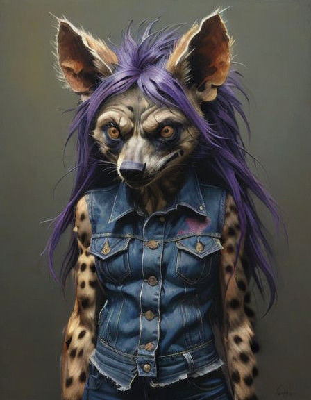 Impasto Portrait of a Scuzzy Scuzzpunk