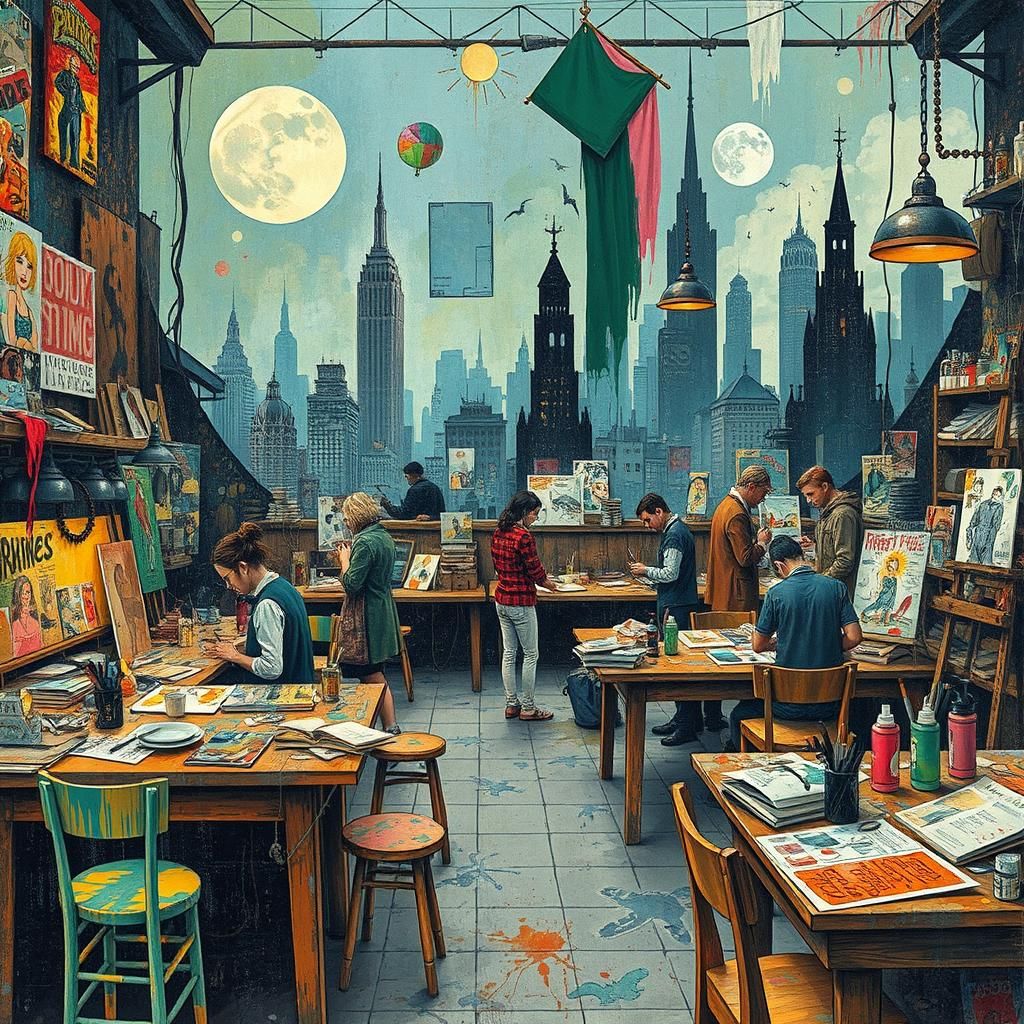 Vibrant Comics Art Community Workshop in Dark Futurism