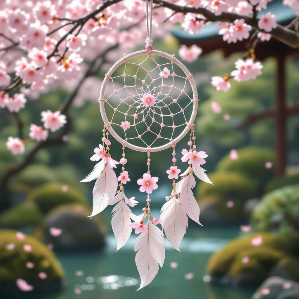 Dreamcatcher in Japanese Garden, Fantasycore Style