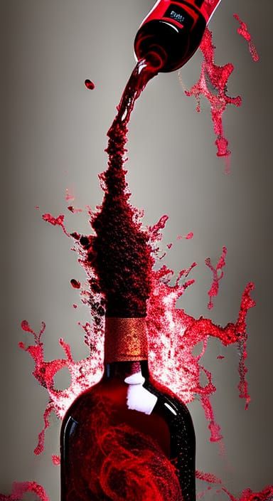 Pouring Wine into A Wine Bottle