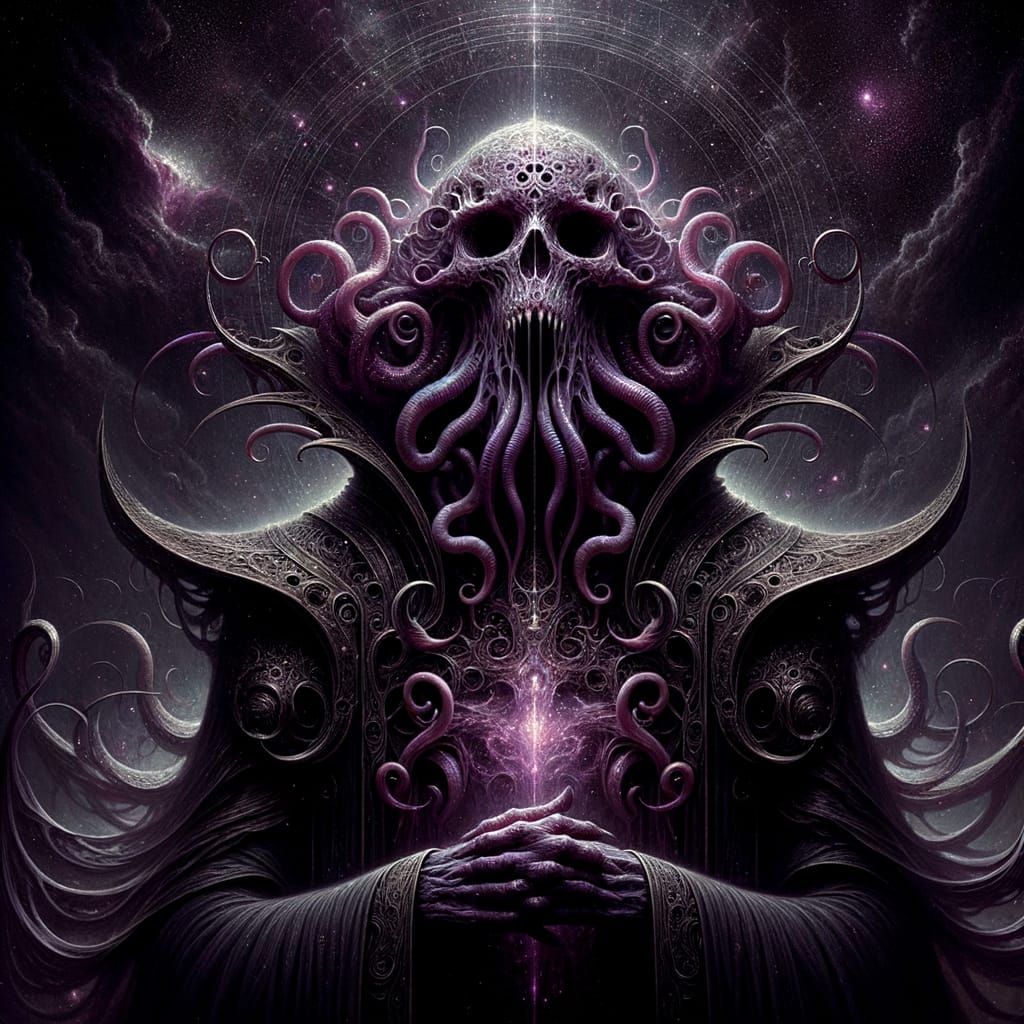 God of Darkness and Shadow in Eerie Symbolism