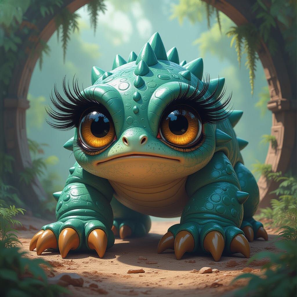 Surreal Creature Feet with Eyes