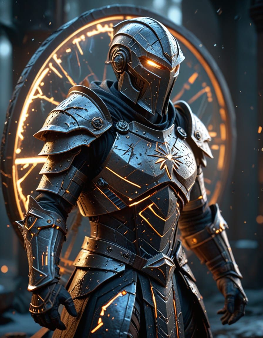 Kairos, the Time-Wound Assassin with Clockwork Halberd