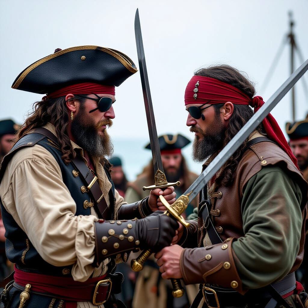 Pirates Face Off in Sword Fight