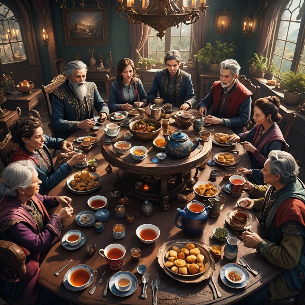 Family Tea Party: Detailed Matte Painting in Unreal Engine