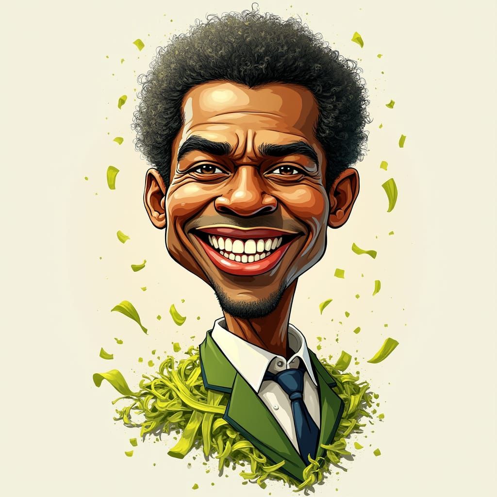 Cole Slaw Nat King Cole Caricature