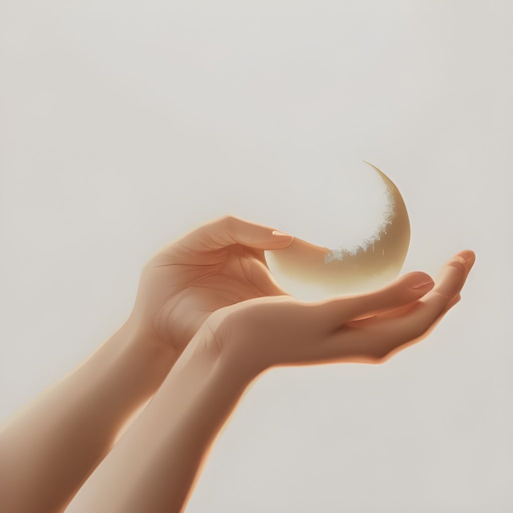 Hands Holding the Moon: Hyperdetailed Celestial Art