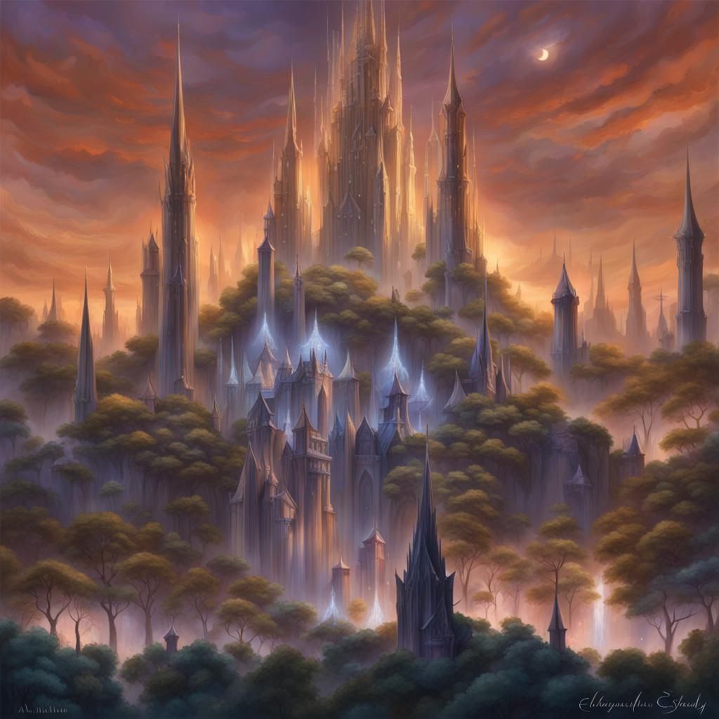 Ethereal Elven City Beyond Silver Veils