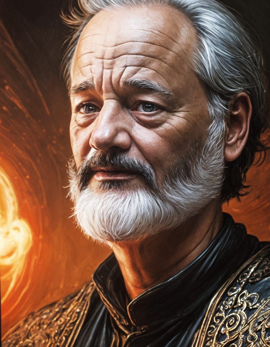 Bill Murray Portrait with Radiant Aura
