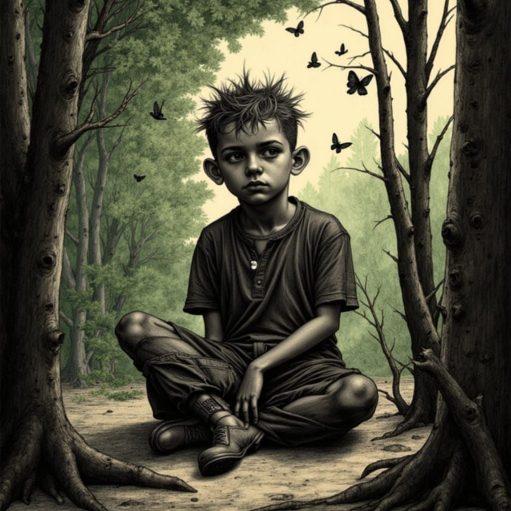 Three Stages of Light: Hand Drawn Drama in Textured Oil