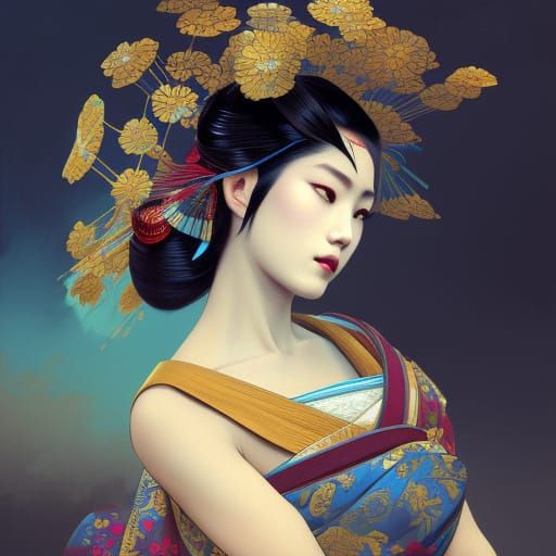 A beautiful Geisha girl.