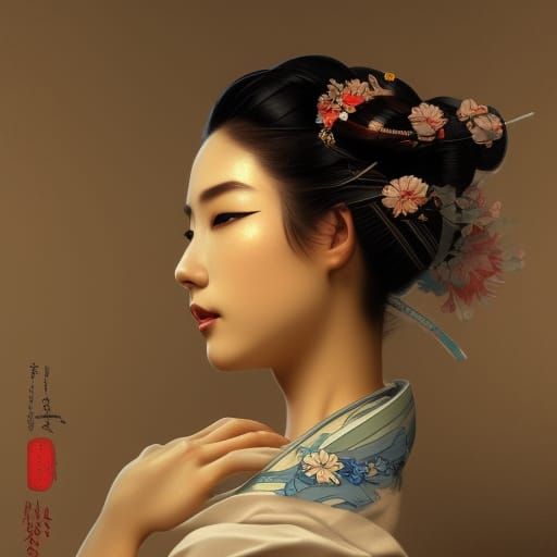 A beautiful Geisha girl.