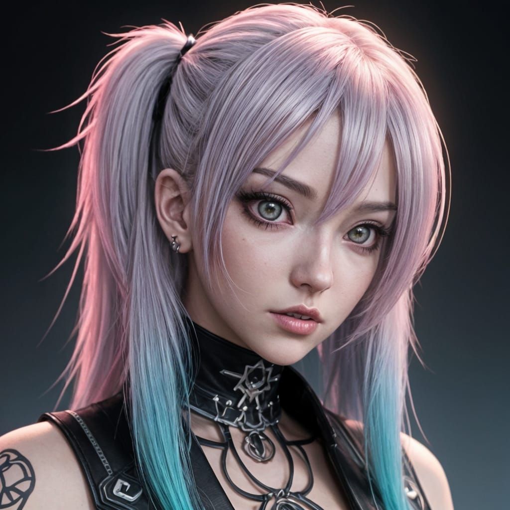 Anime Style Alternative Girl in 3D