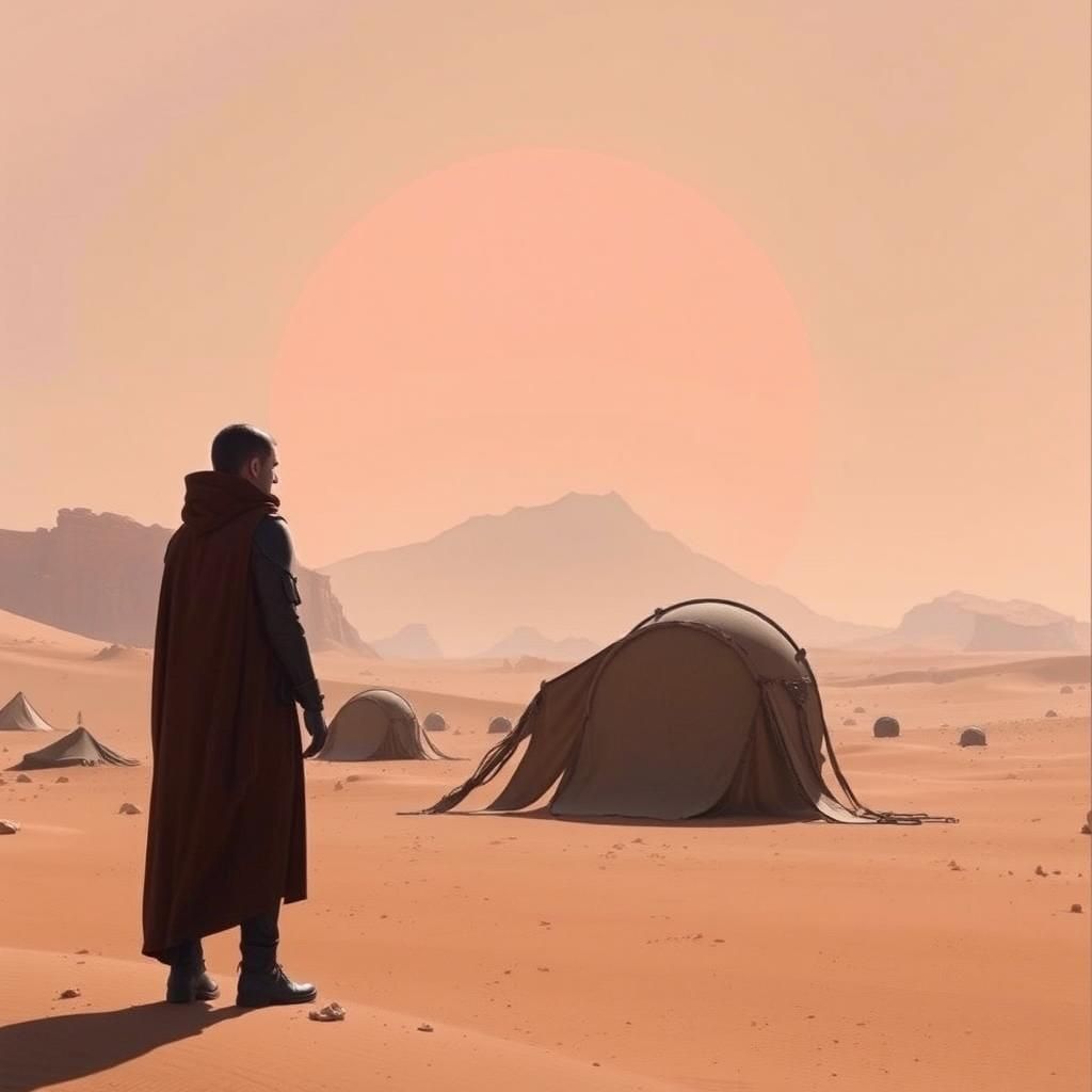 Paul Atreides in Stillsuit on Arrakis