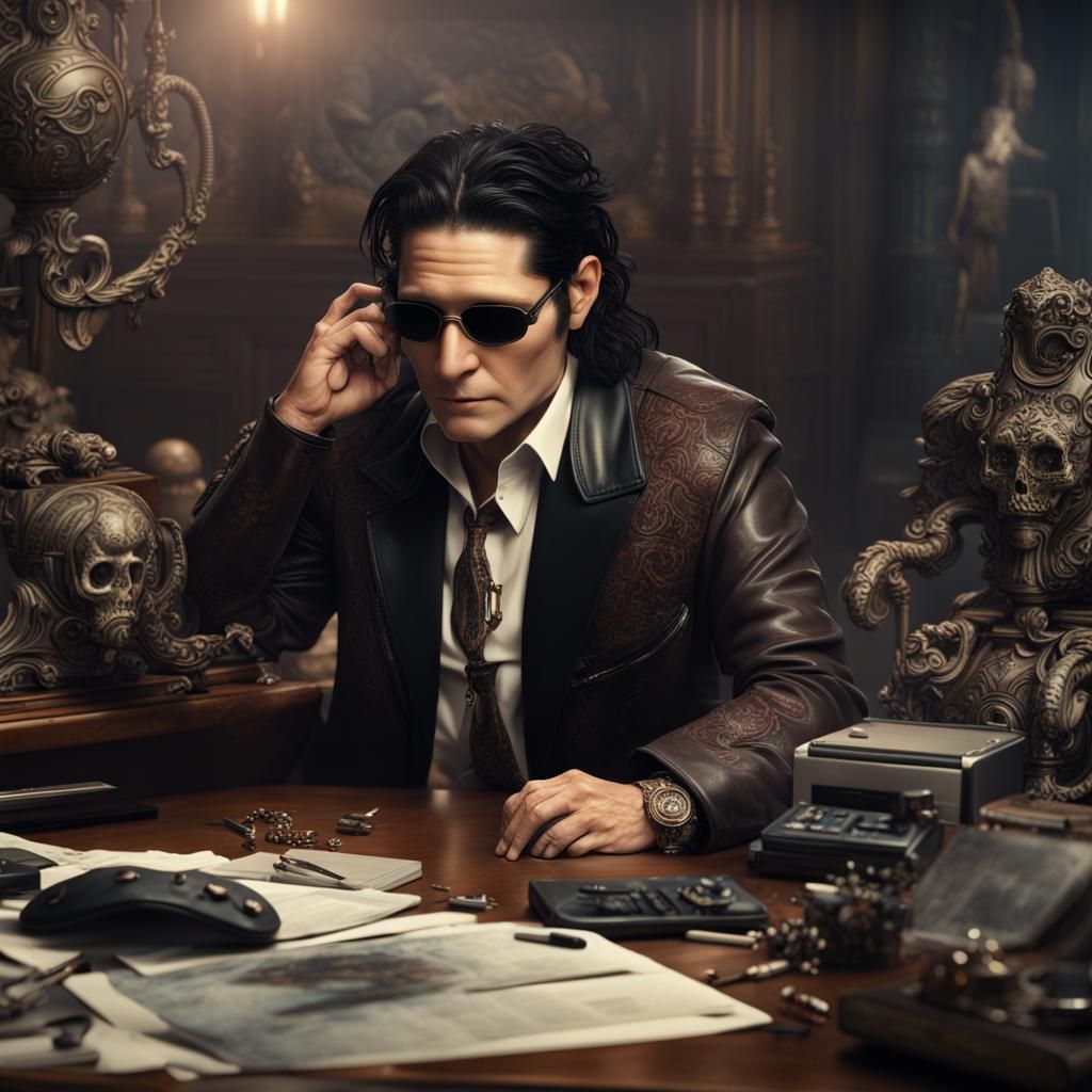 Frustrated Man on Hold: Digital Matte Painting