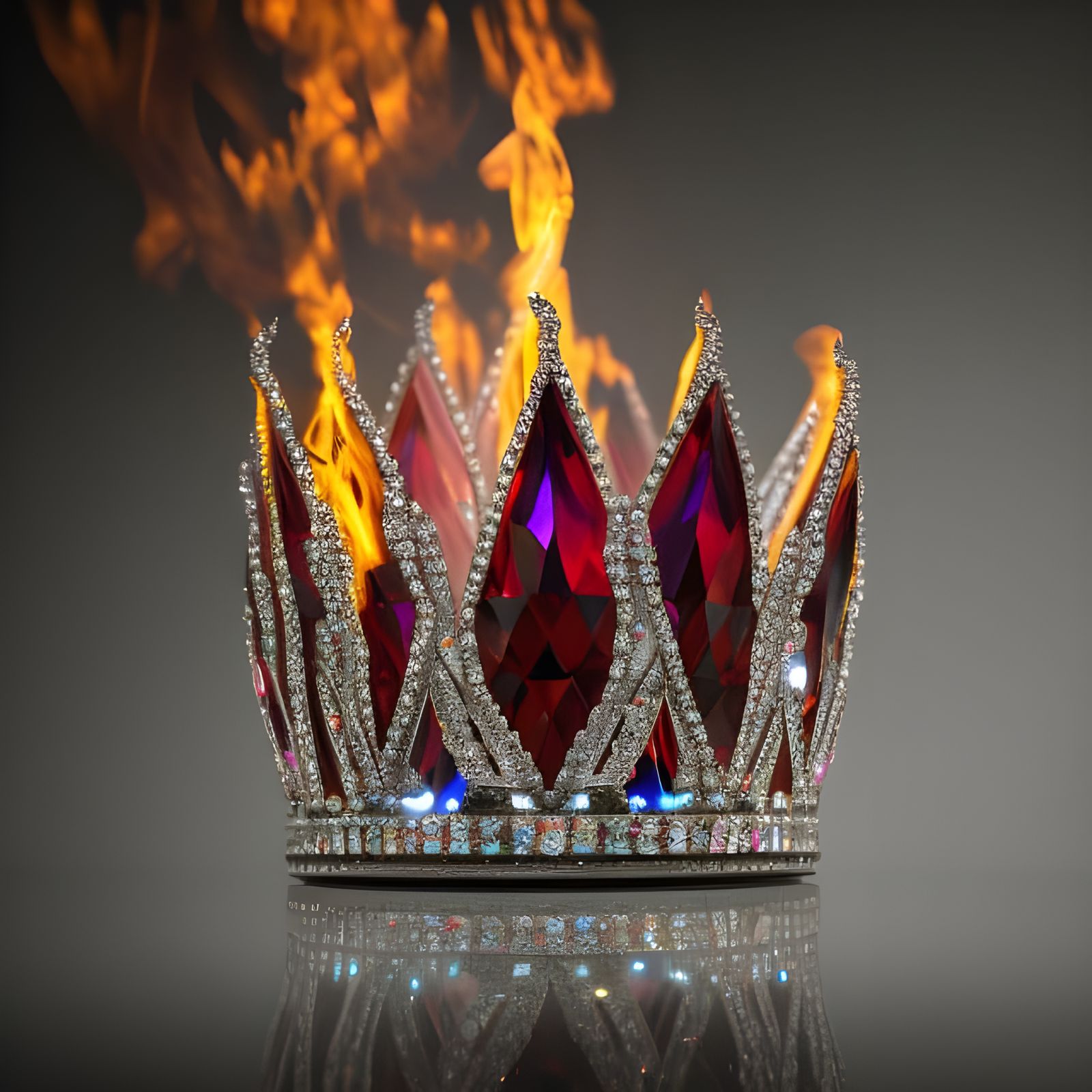 Burning Crystal Crown in Volumetric Lighting
