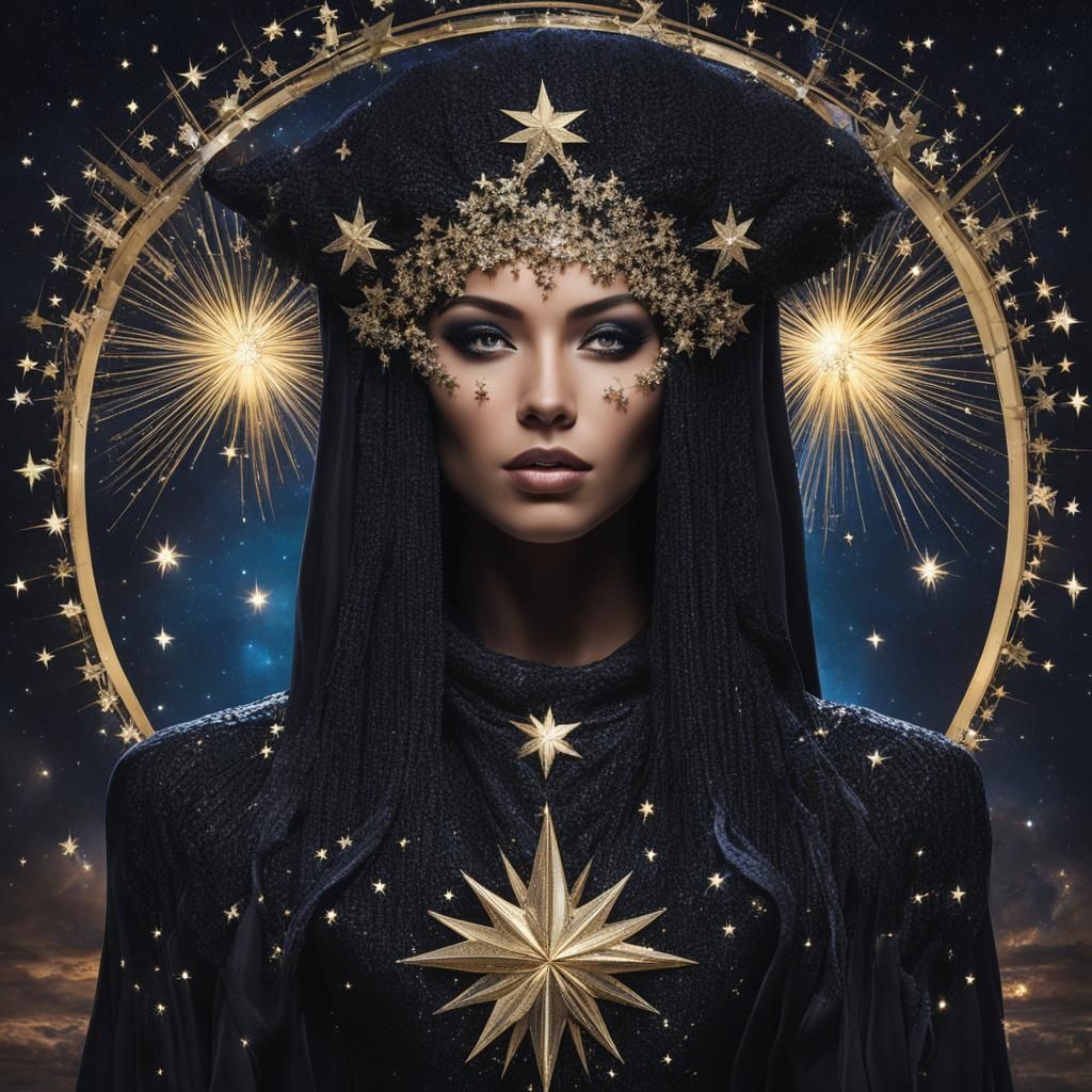 Queen of Night and Stars Portrait