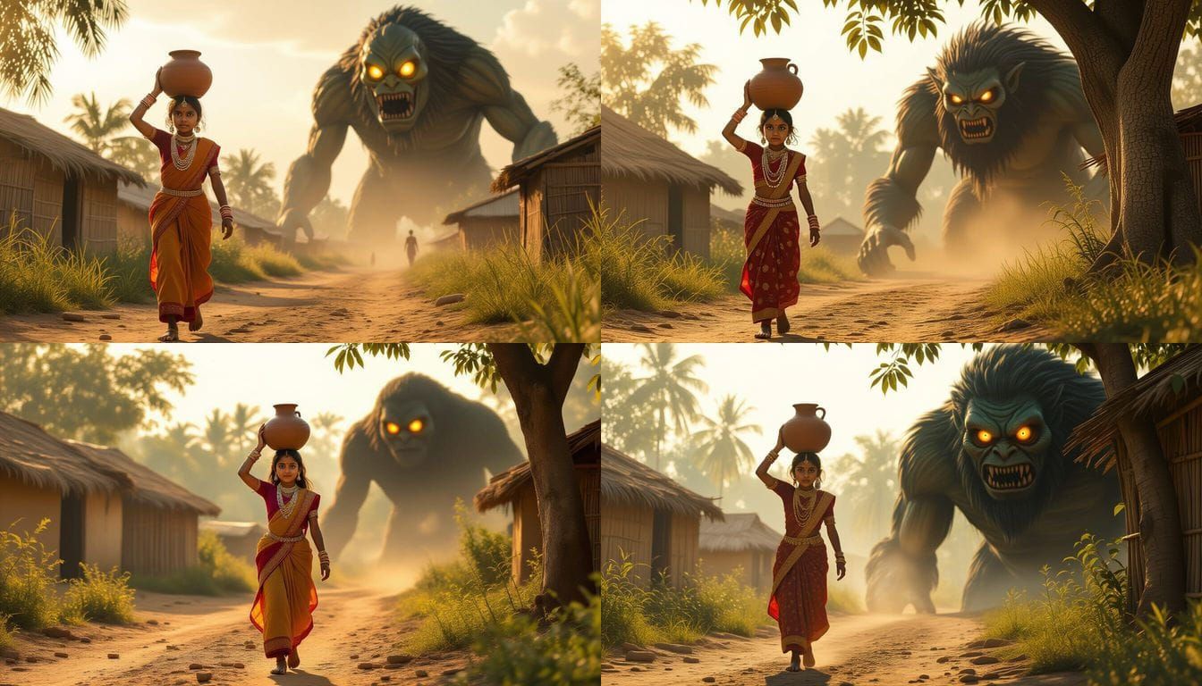Indian Girl's Journey with a Hidden Monster