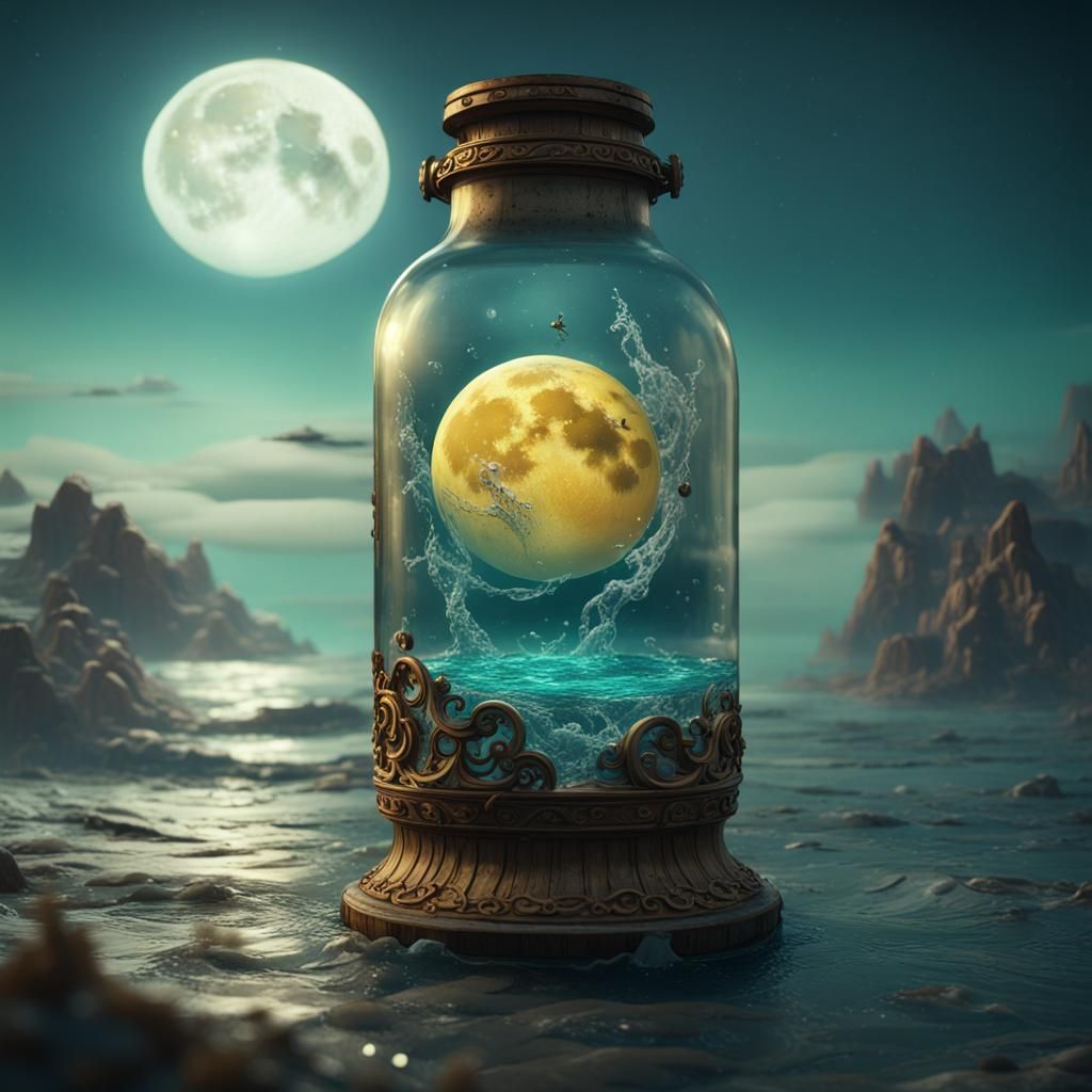 Moon in a Bottle: Fantastical Matte Painting