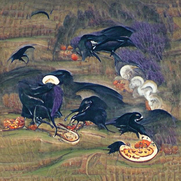 Ravens Feast: A Dark Gothic Horror Scene