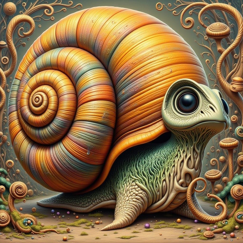 Curious snail <lora:-Jack Snailington-:1.0> <lora:ZesteCitron snailia:1.0>