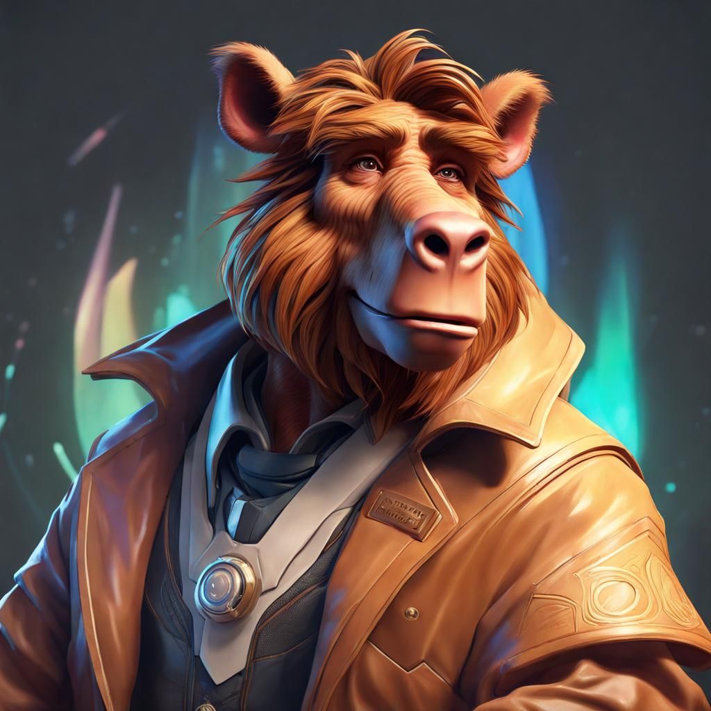 Hyperdetailed Portrait of Alf in Artstation Style