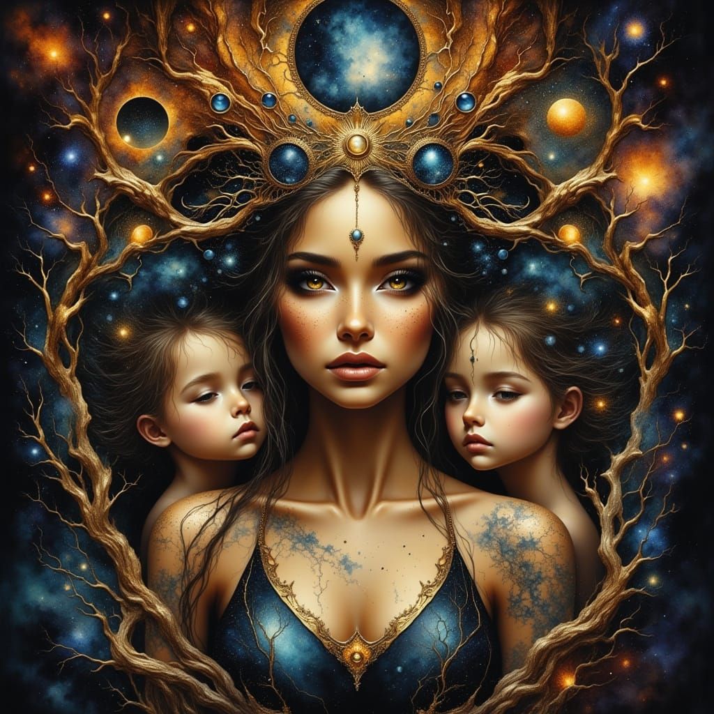 Mystical Fortune Teller in Dark Fantasy Concept Art