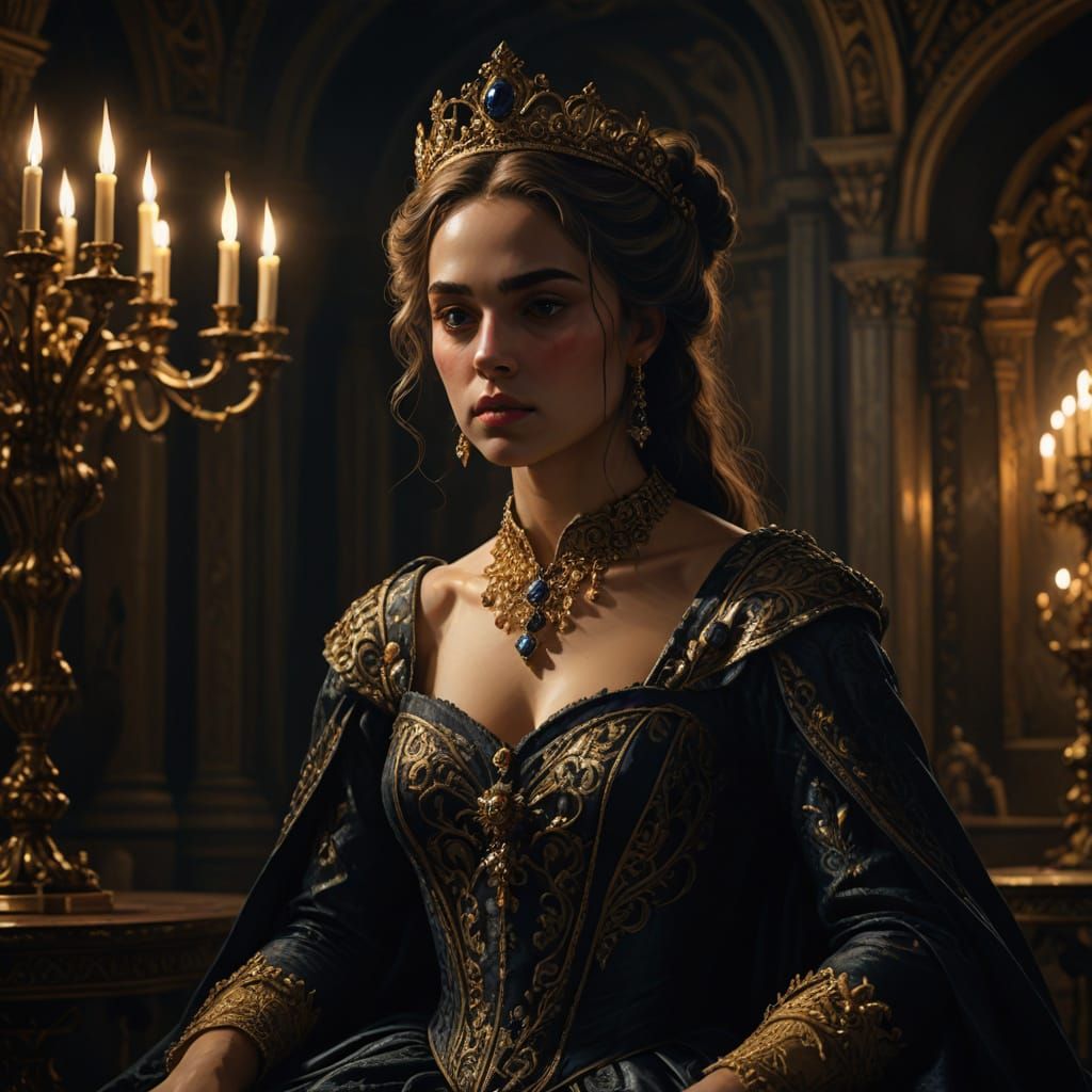 La Princesa in Grand Throne Room Portrait