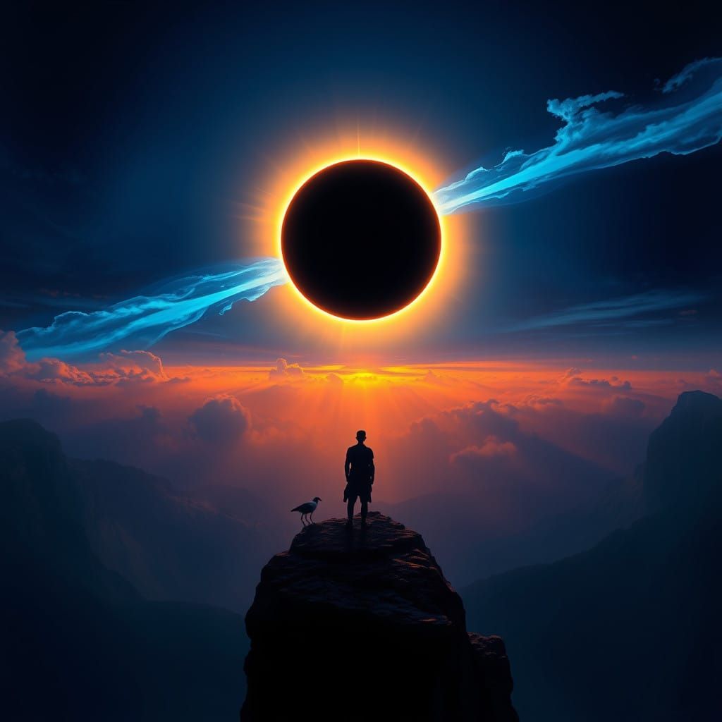 Celestial Convergence: Dreamlike Landscape of Heart and Soul