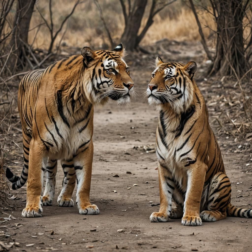 Lion and Tiger Together