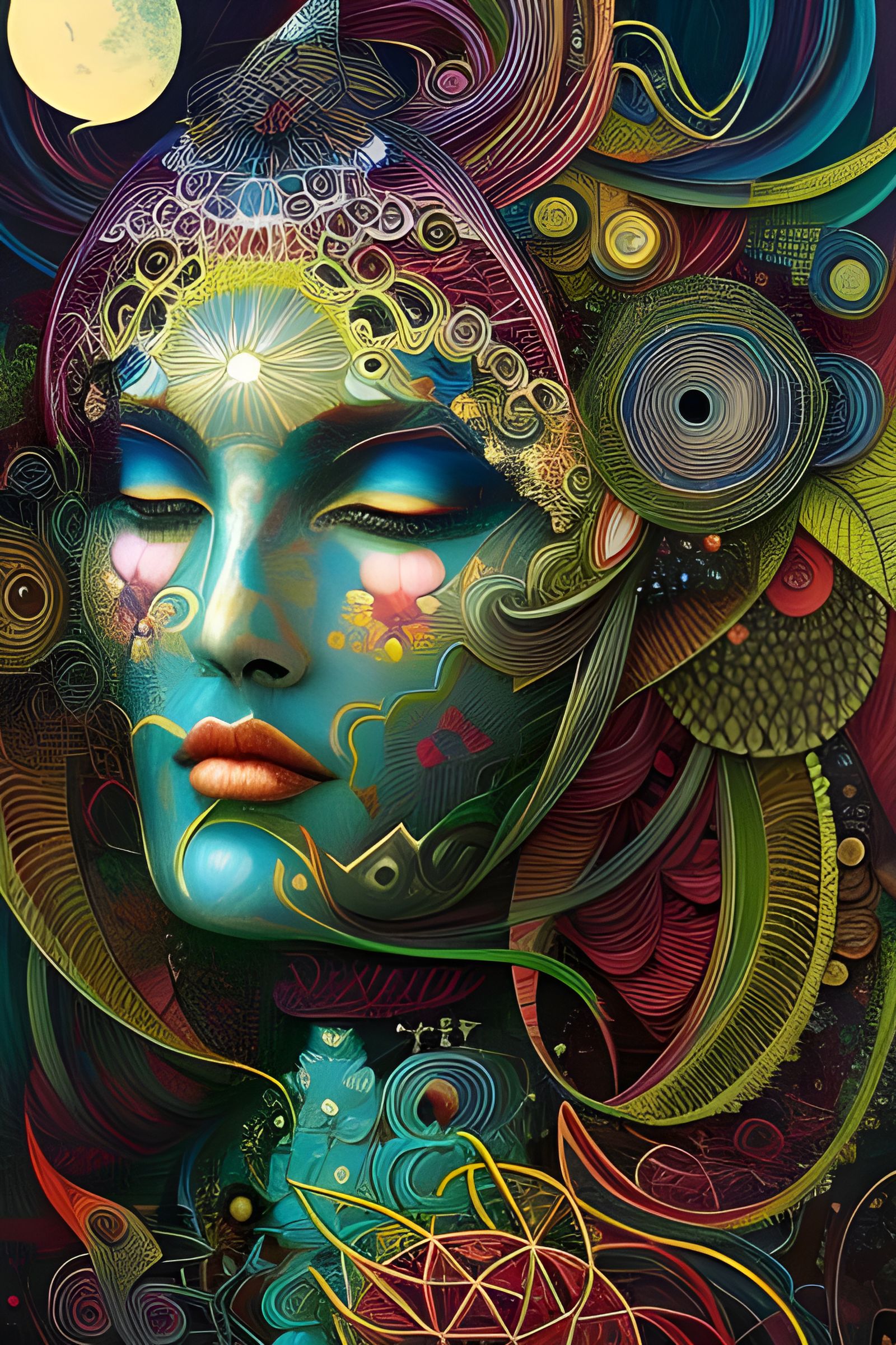 Mother Earth in Harmonious Digital Vision