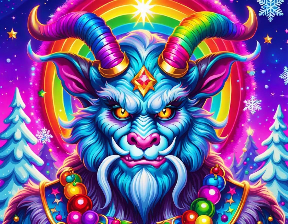 Krampus, by Lisa Frank
