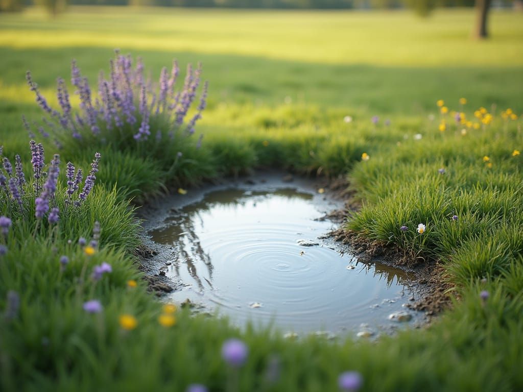 Serene Puddle Reflection: Product Photography Background
