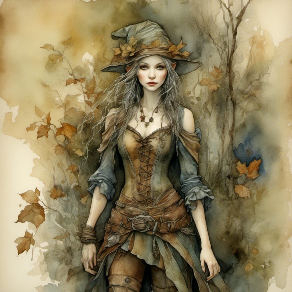 Earthy Elf in Brian Froud Inspired Fantasy Art