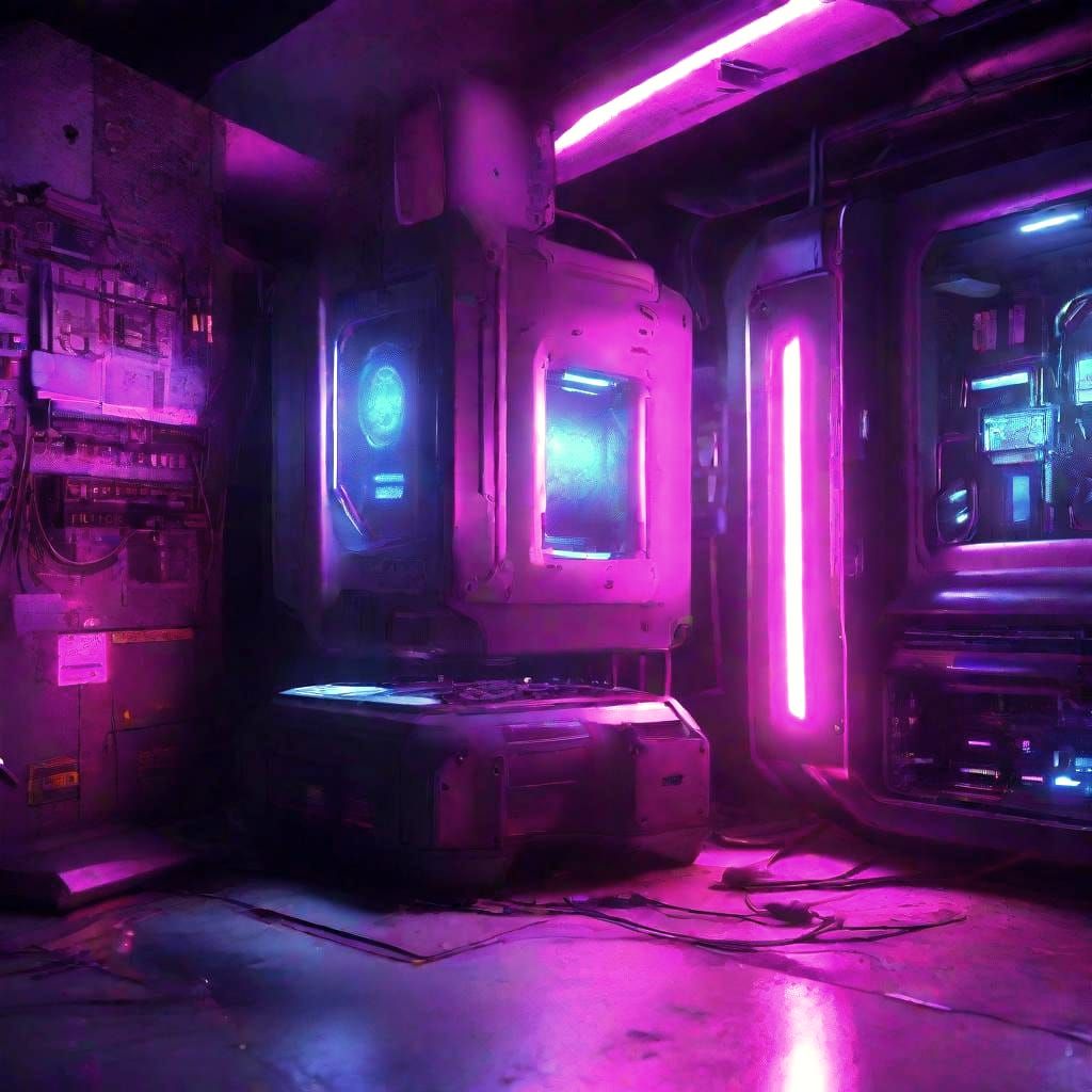Abandoned Computer in Creepy Cyberpunk Dump